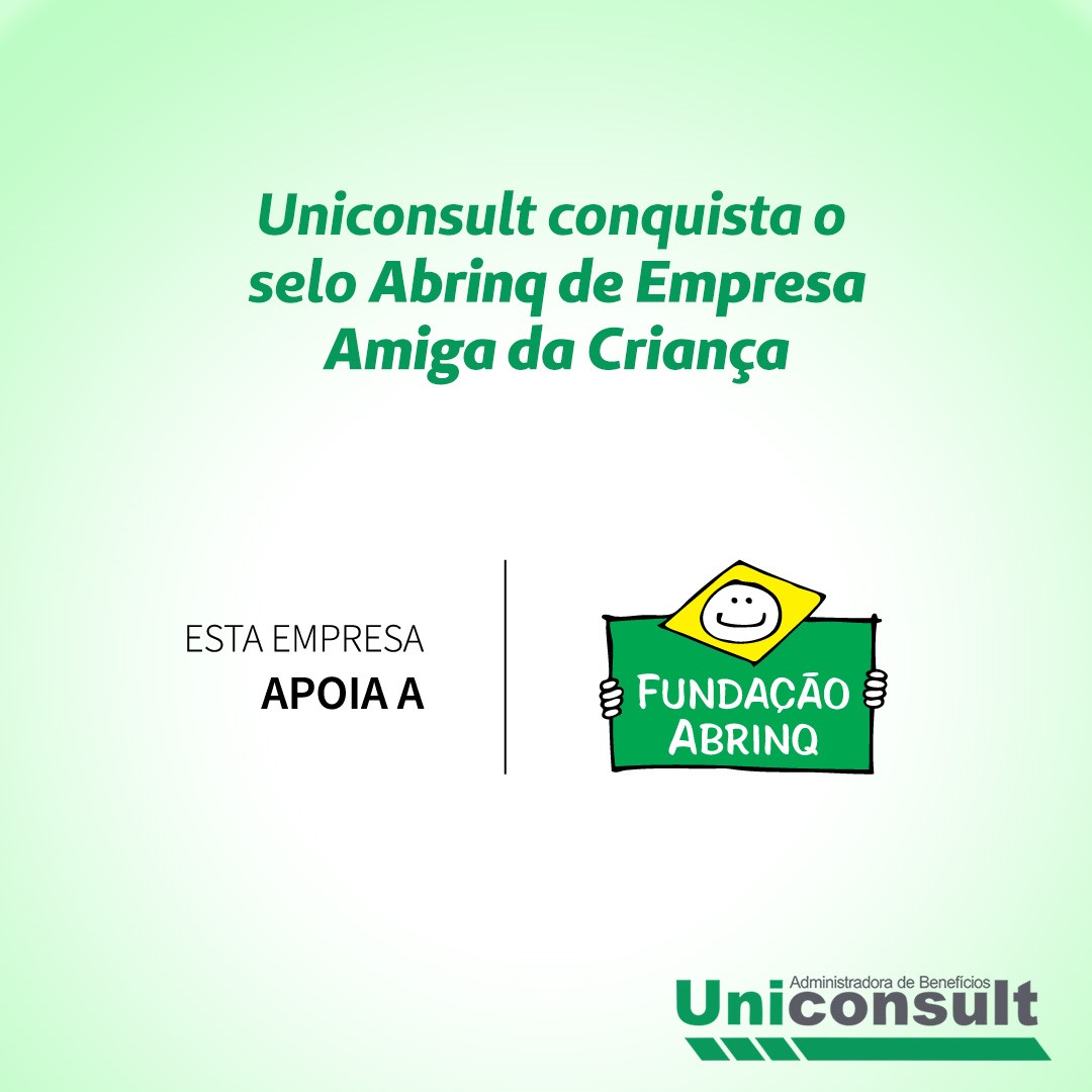 Selo da Fundação Abrinq de Empresa Amiga da Criança!